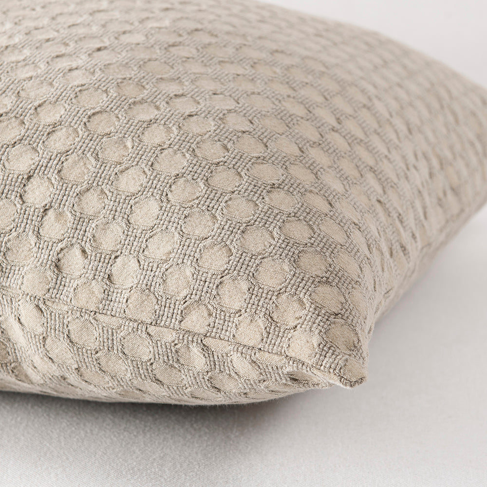 Cojín Jacquard Círculo 50x50cm Visón