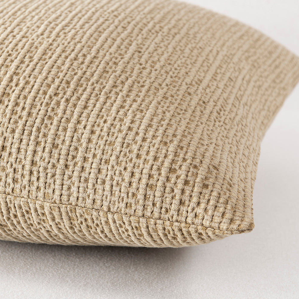 Cojín Waffle Baires 45x45cm Ocre