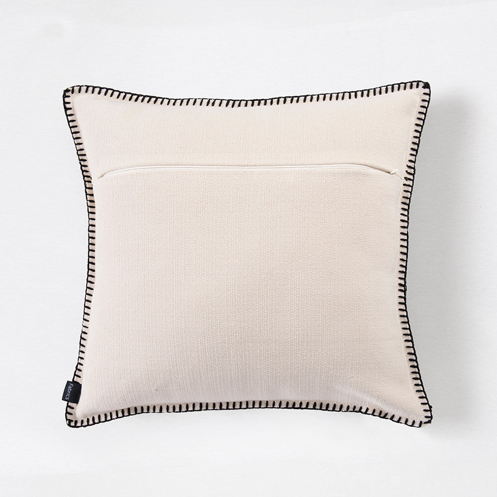 Cojín Festón 50x50cm Crudo