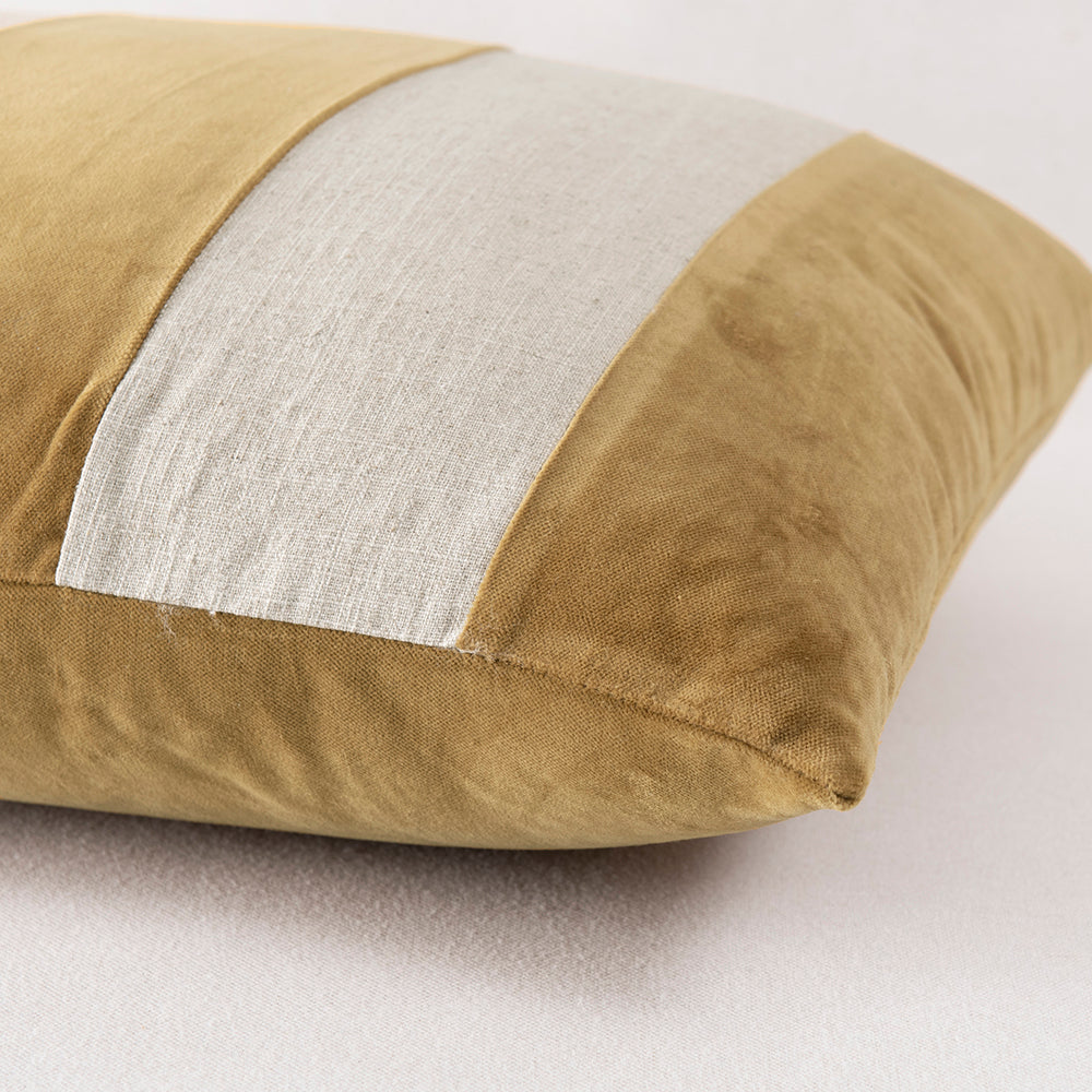 Cojín Patchwork 40x60cm Ocre