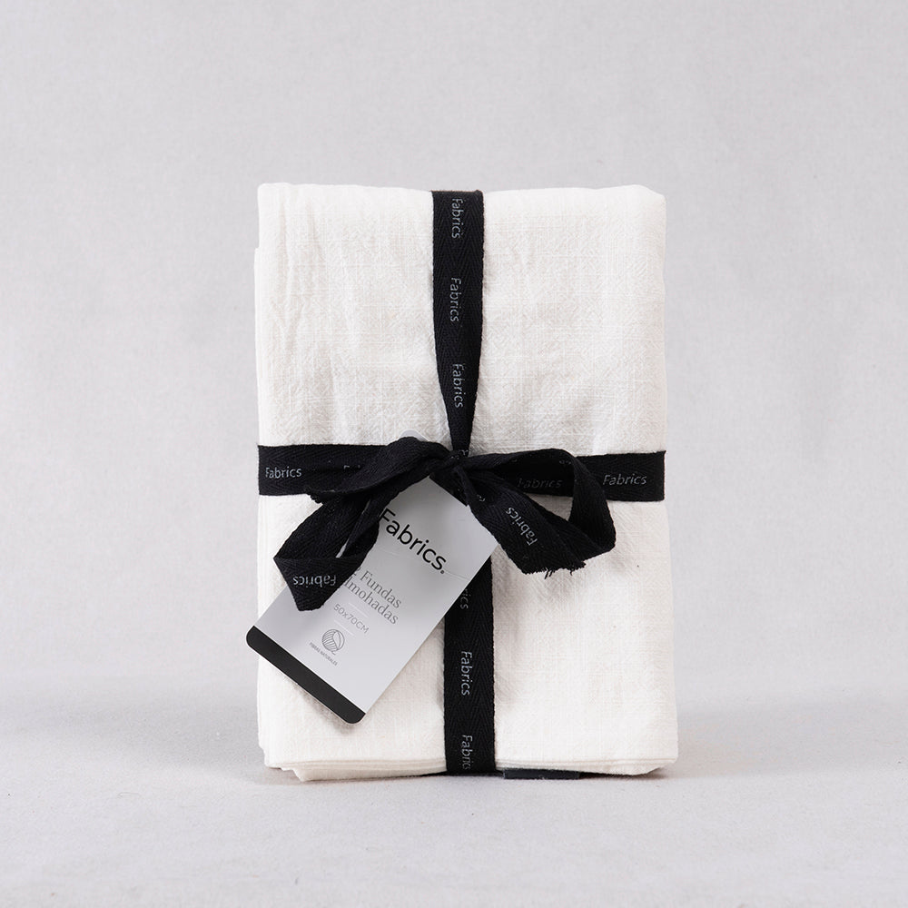 Set 2 Fundas Almohadas 50x70cm Blanco