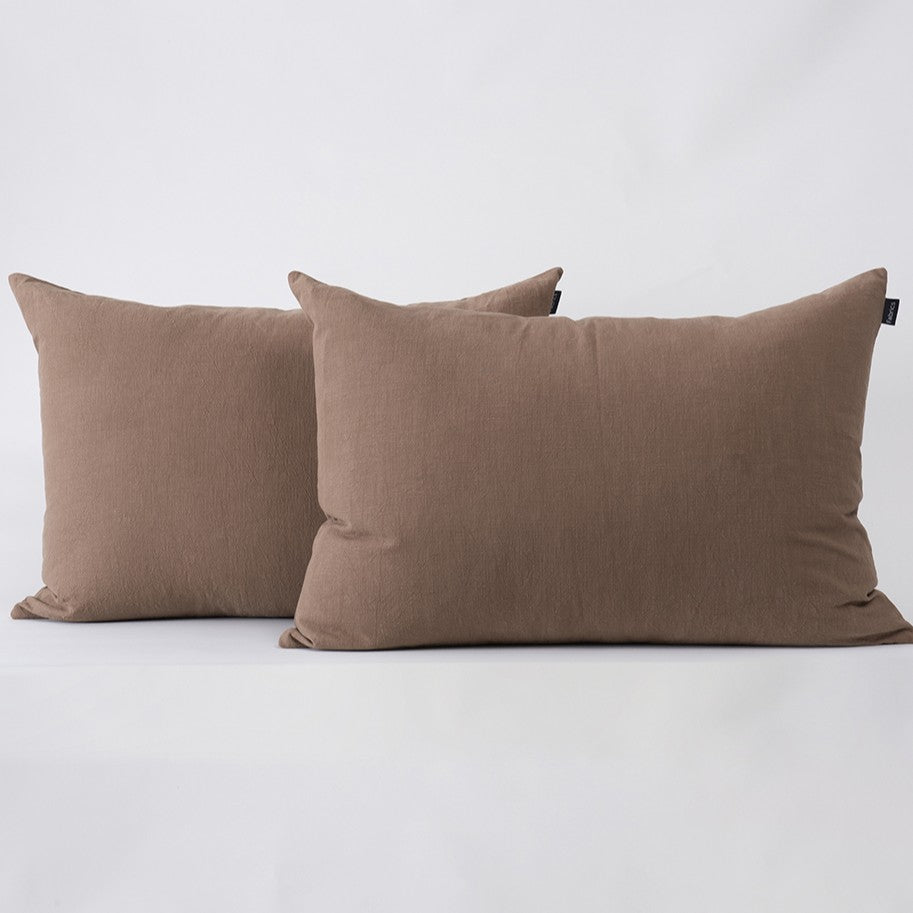 Set 2 Fundas Almohadas 50x70cm Moca