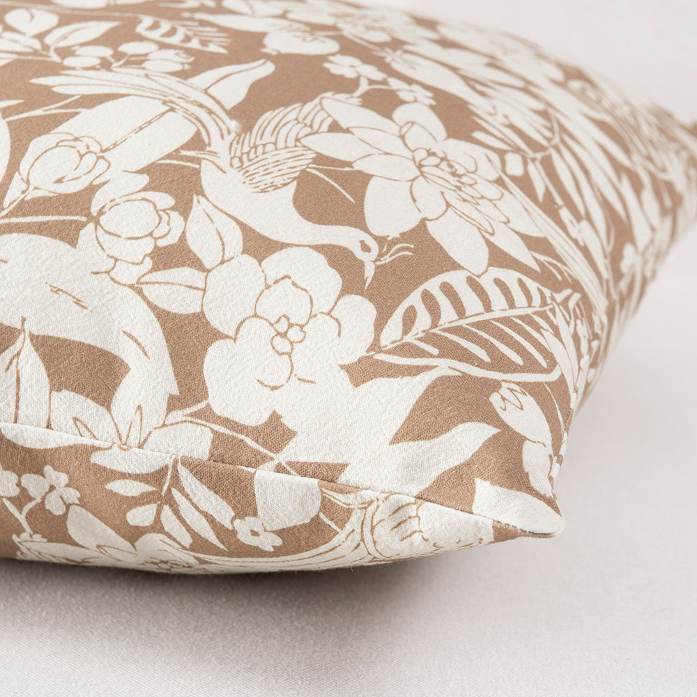 Cojín Estampado Faisán 50x50cm Ocre