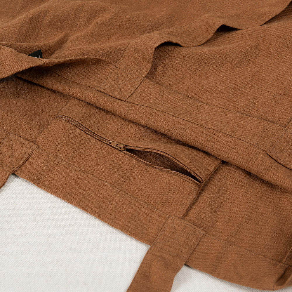 Bolso Lino 40x40cm Caramelo