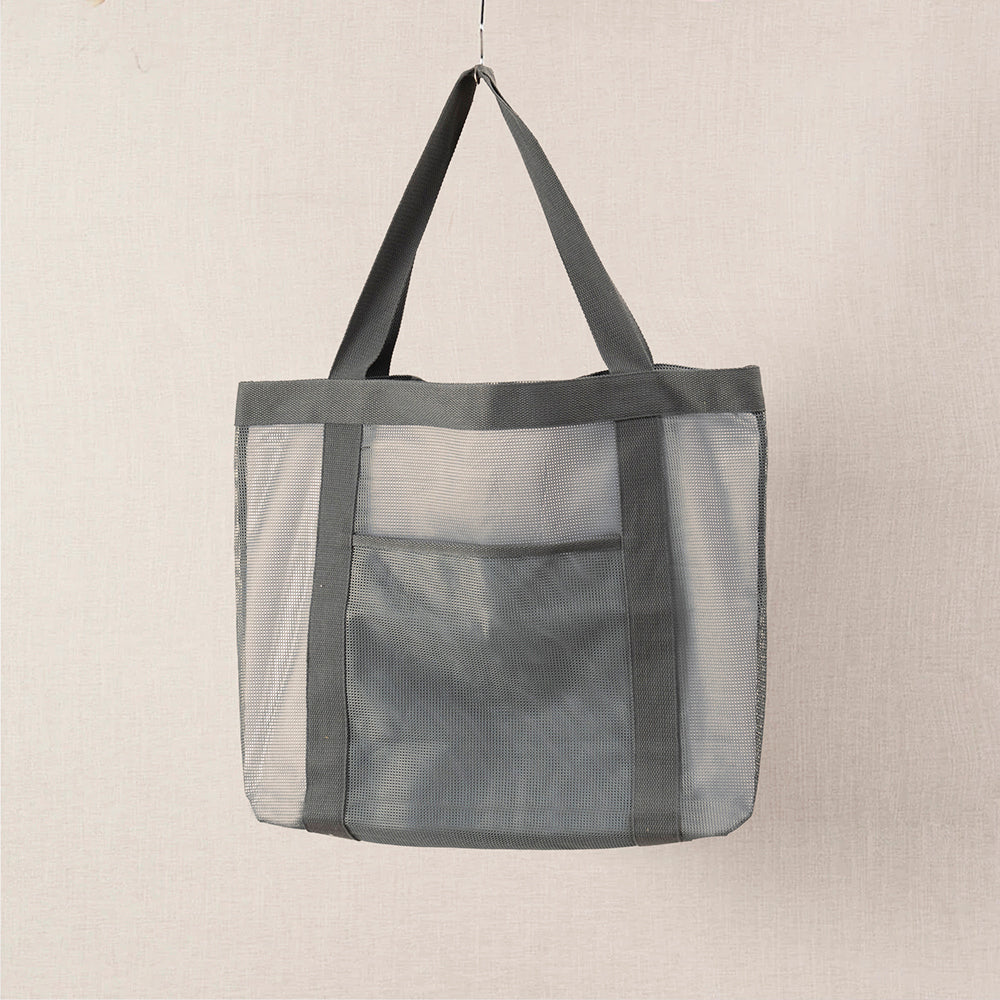 Bolso Malla Playa 40x40cm Gris