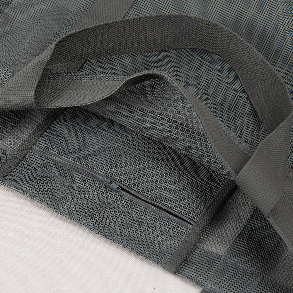 Bolso Malla Playa 40x40cm Gris