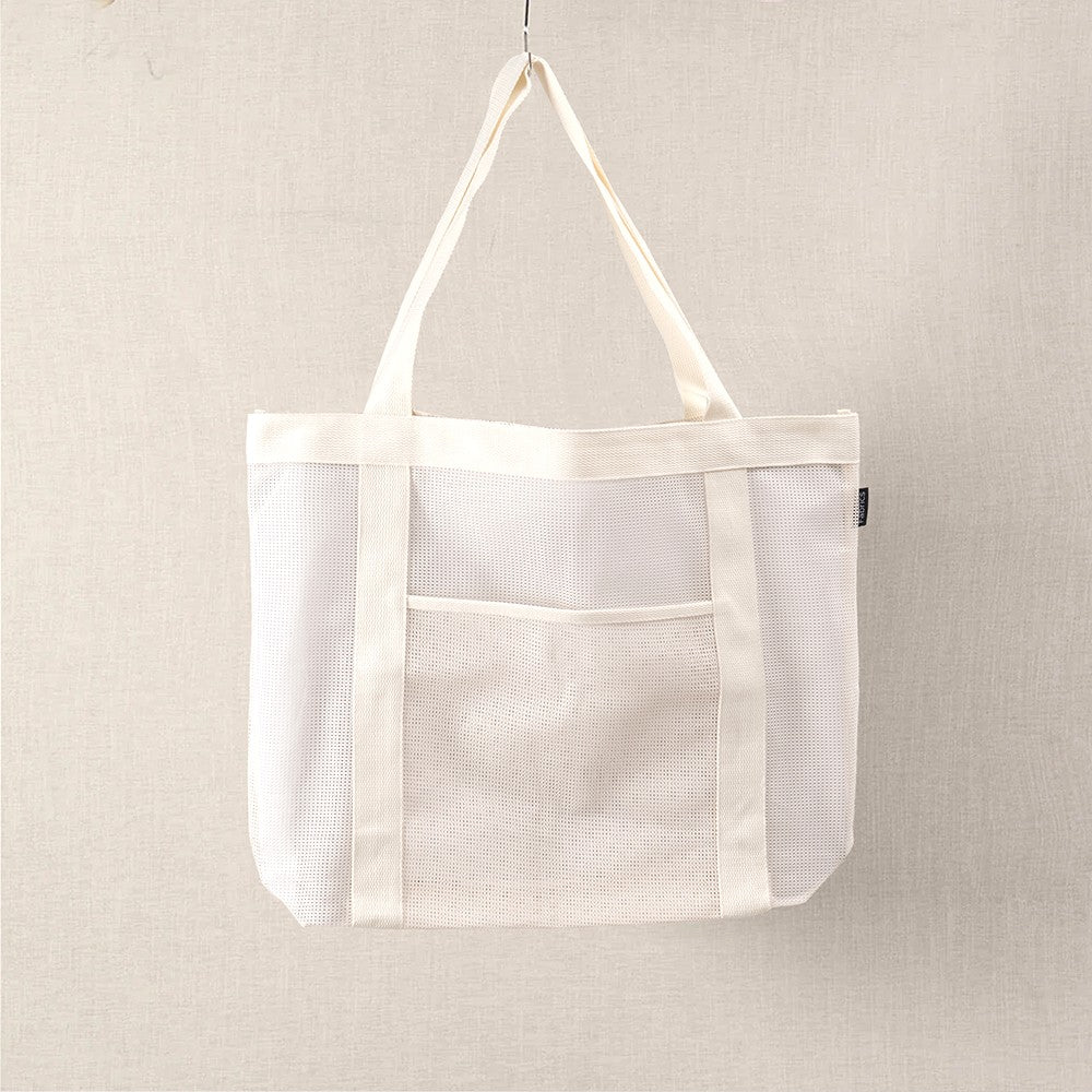 Bolso Malla Playa 40x40cm Beige