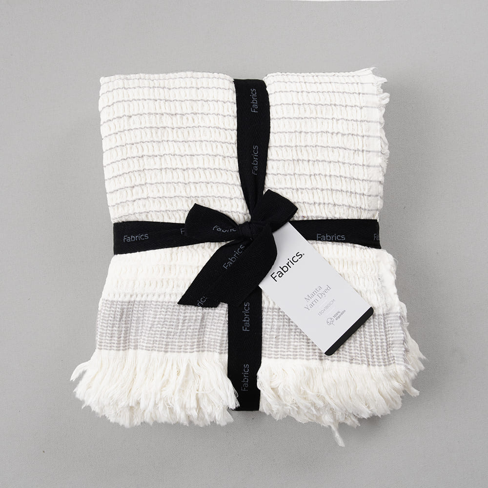 Manta Stripes Blanco y Negro