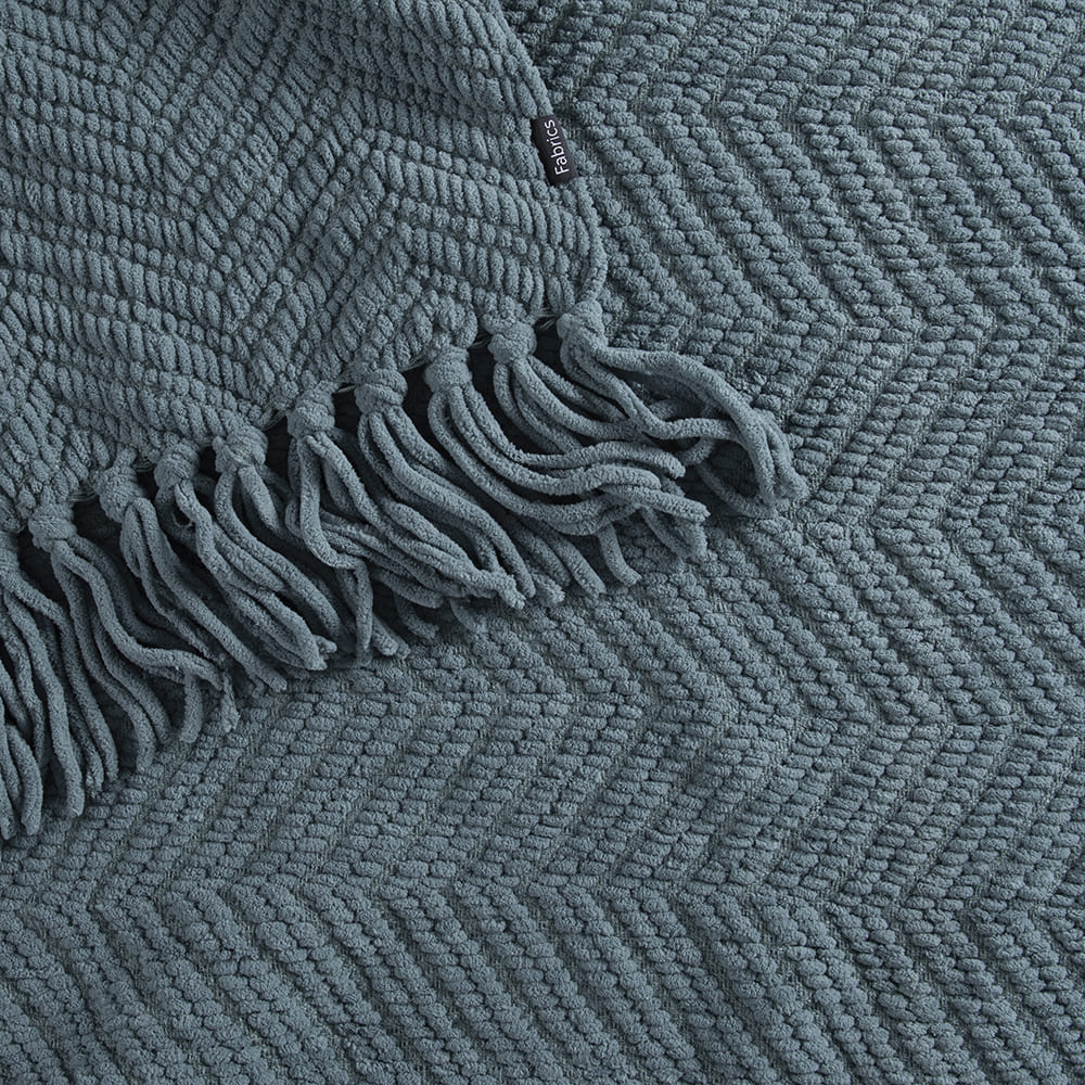 Manta Chunky Zigzag Petróleo