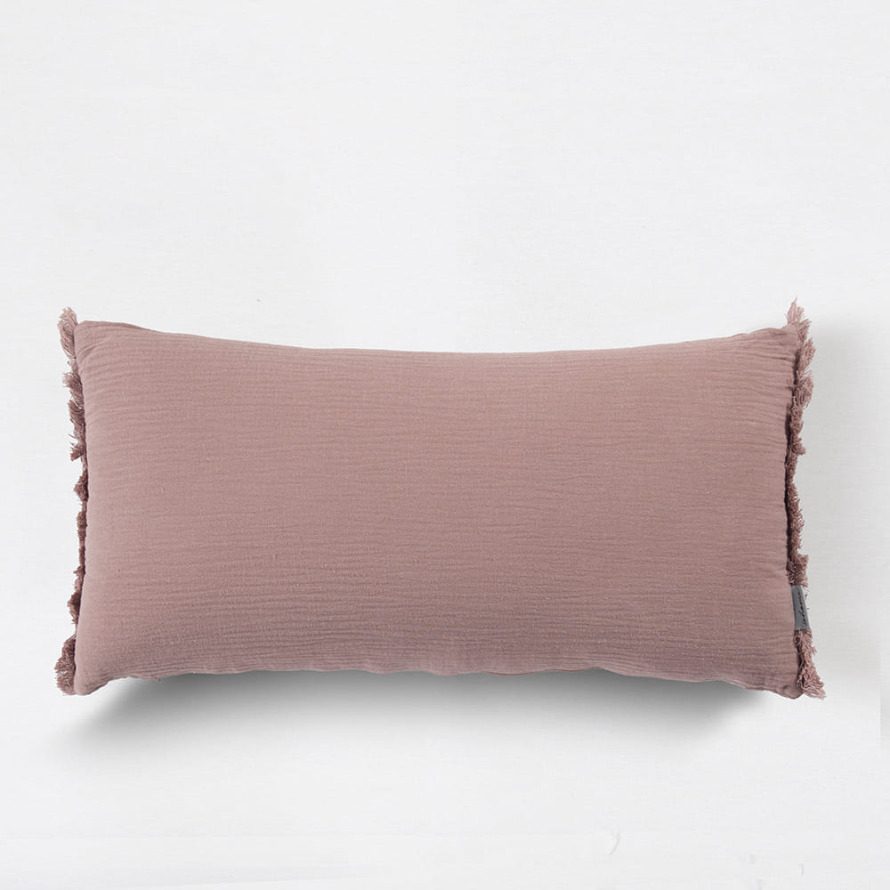 Cojín Muslin Flecos 30x60cm Terra