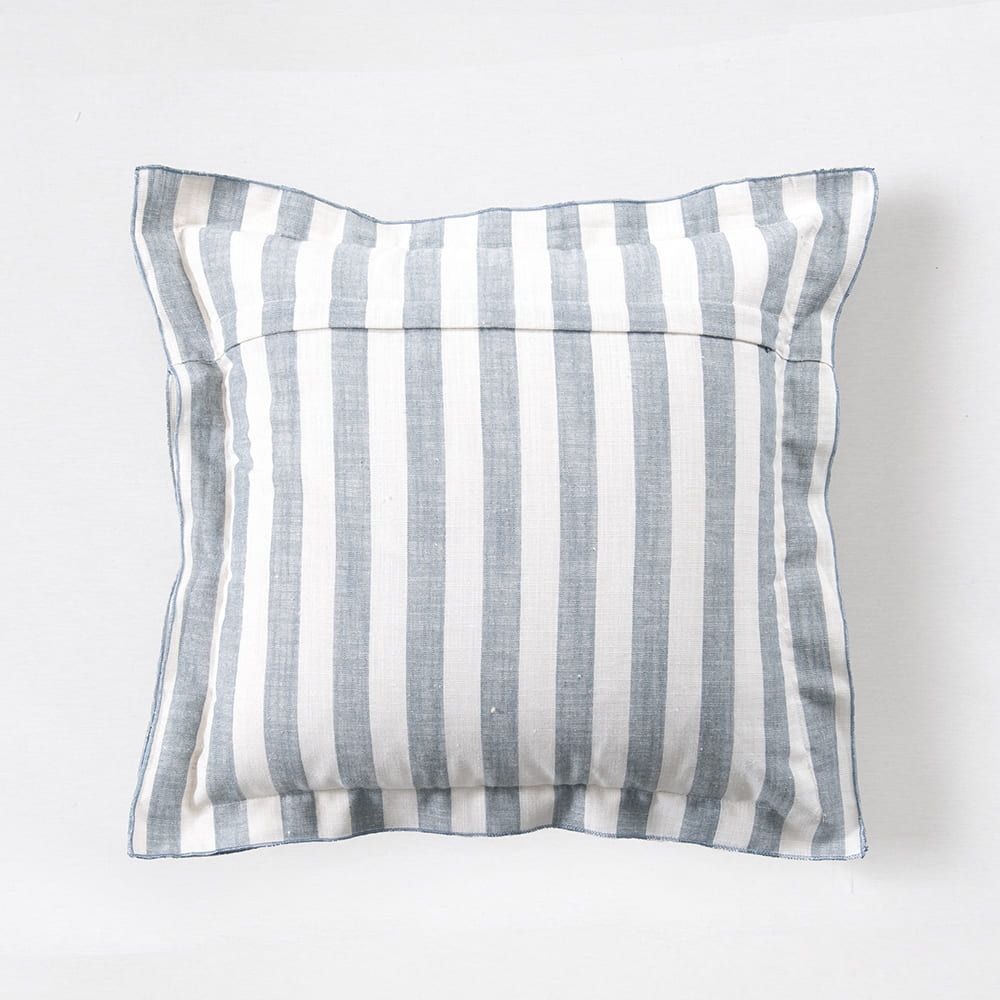 Cojín Líneas Borde 45x45cm Azul