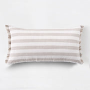 Cojín Líneas Flecos Beige