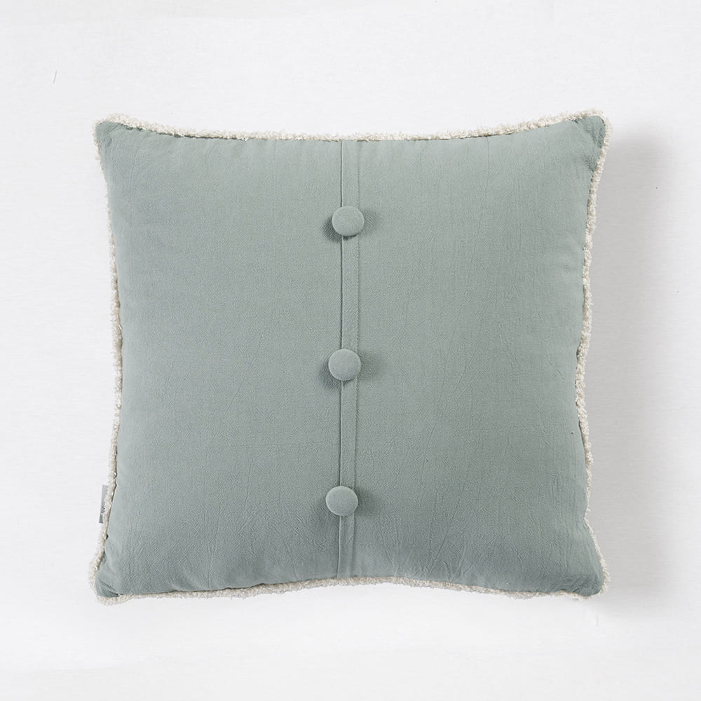 Cojín Botón 45x45cm Agua