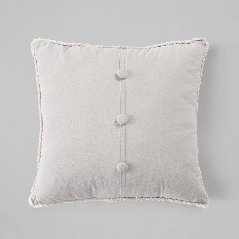 Cojín Botón 45x45cm Arena