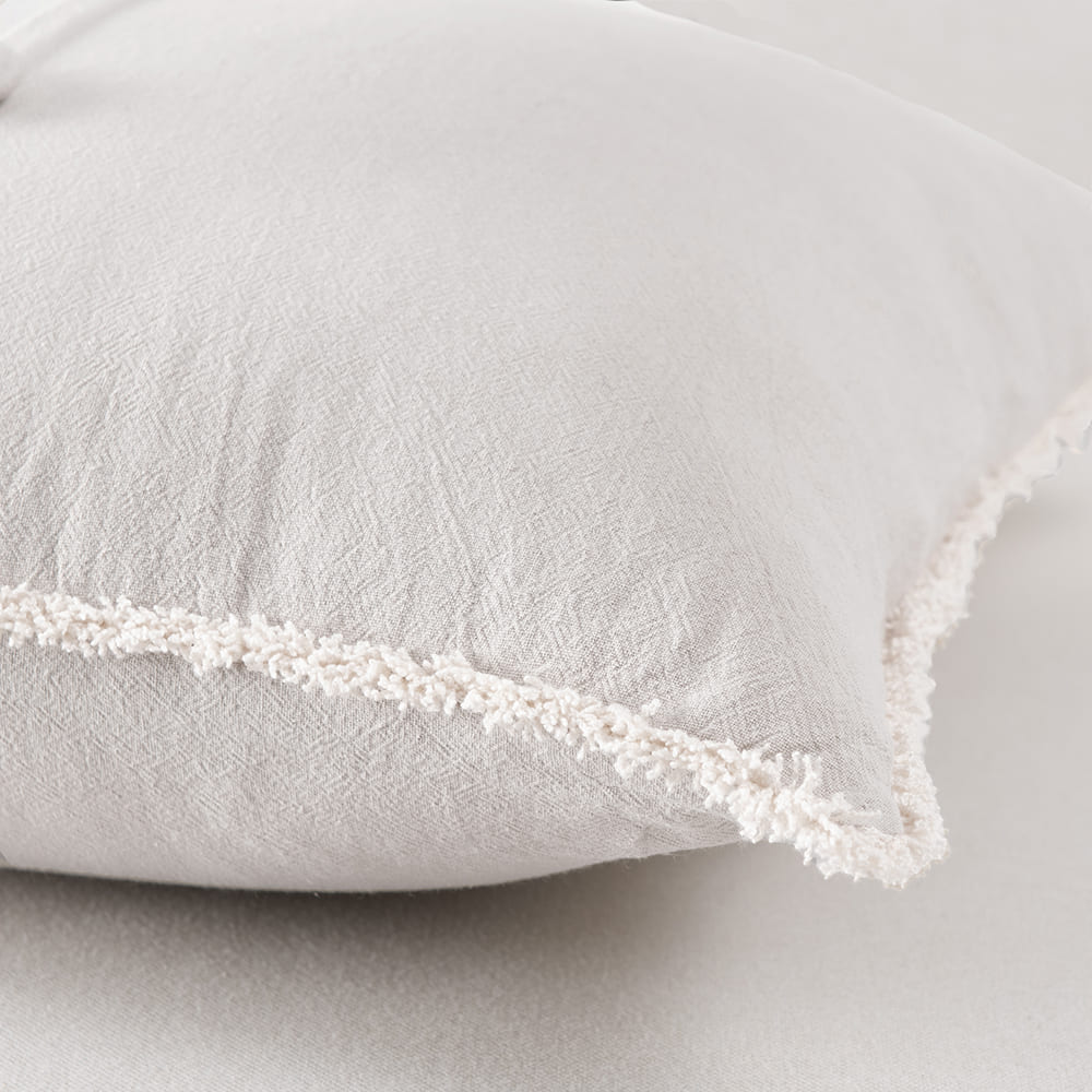 Cojín Botón 45x45cm Arena