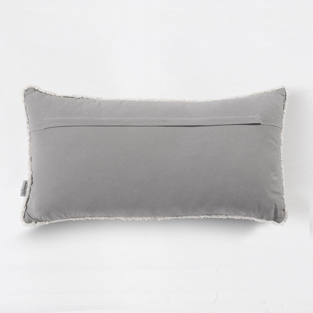 Cojín Botón 30x60cm Gris