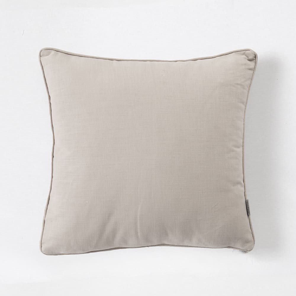 Cojín Bordado Palmas 45x45cm Arena