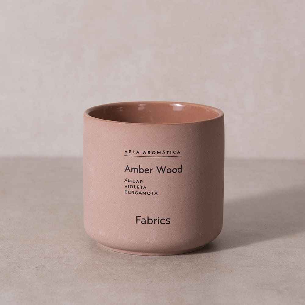 Vela Cerámica S Amber Wood