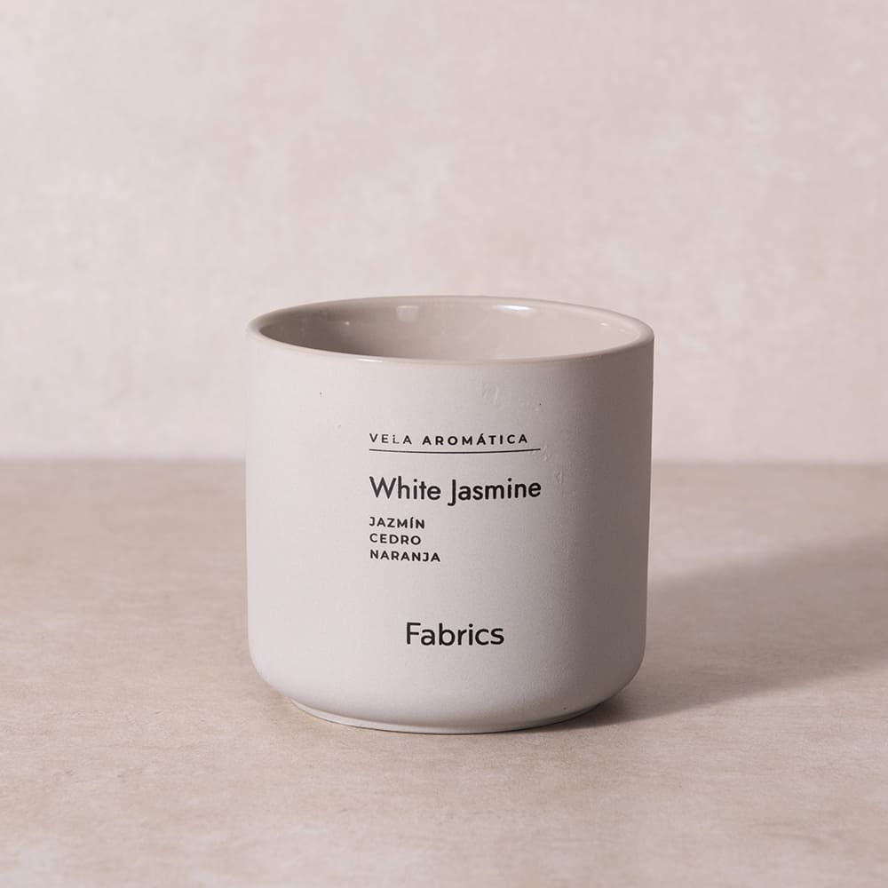 Vela Cerámica S White Jasmine