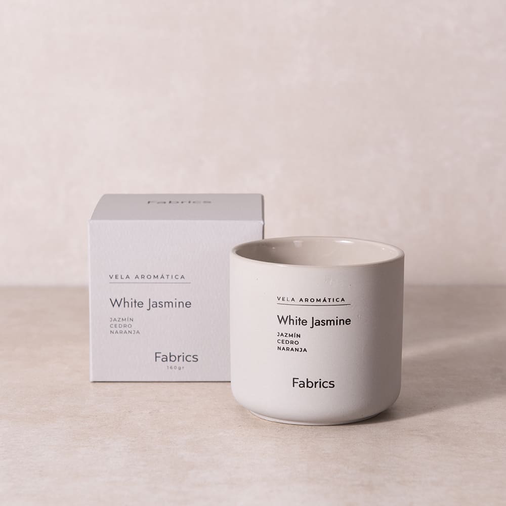 Vela Cerámica S White Jasmine