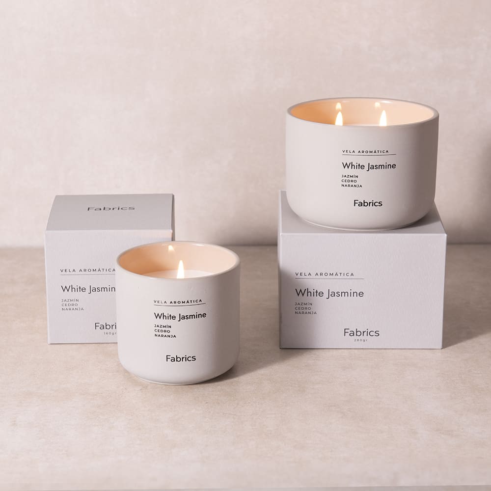Vela Cerámica S White Jasmine