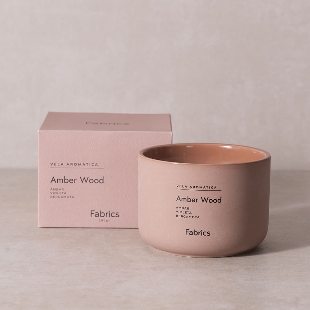 Vela Cerámica M Amber Wood