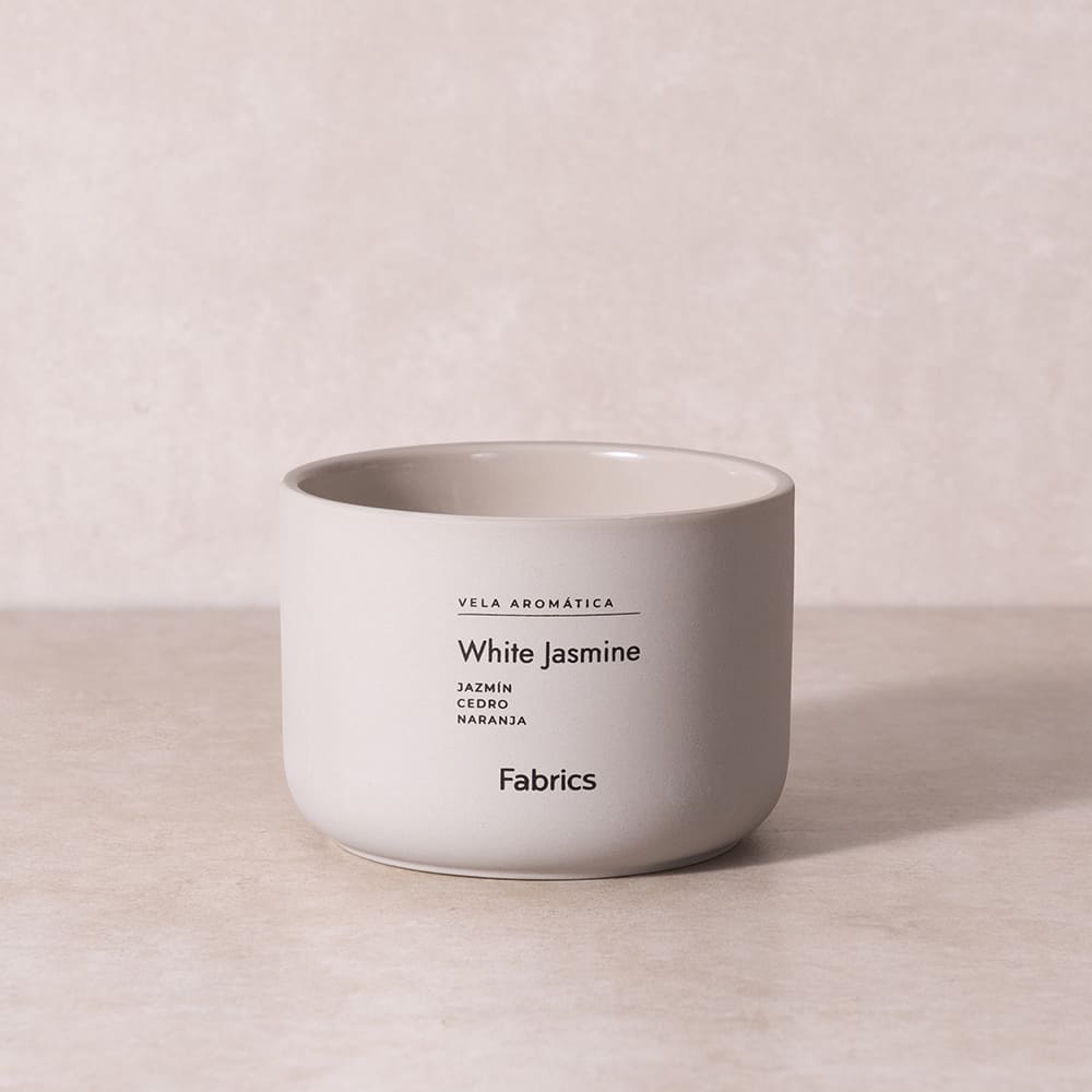 Vela Cerámica M White Jasmine