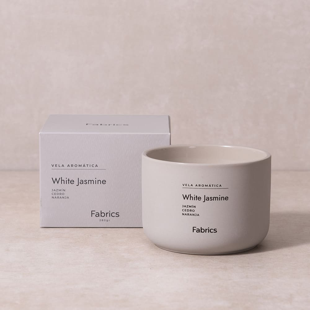 Vela Cerámica M White Jasmine