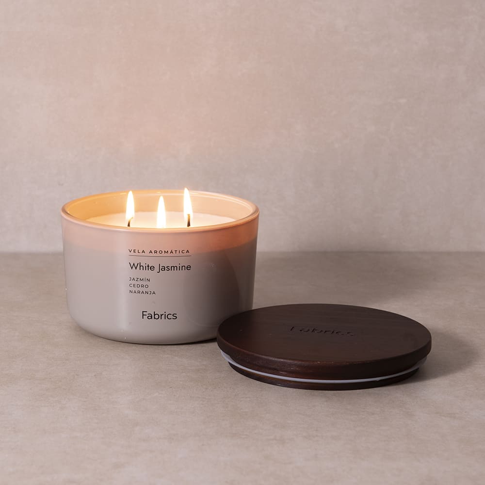 Vela Vidrio White Jasmine