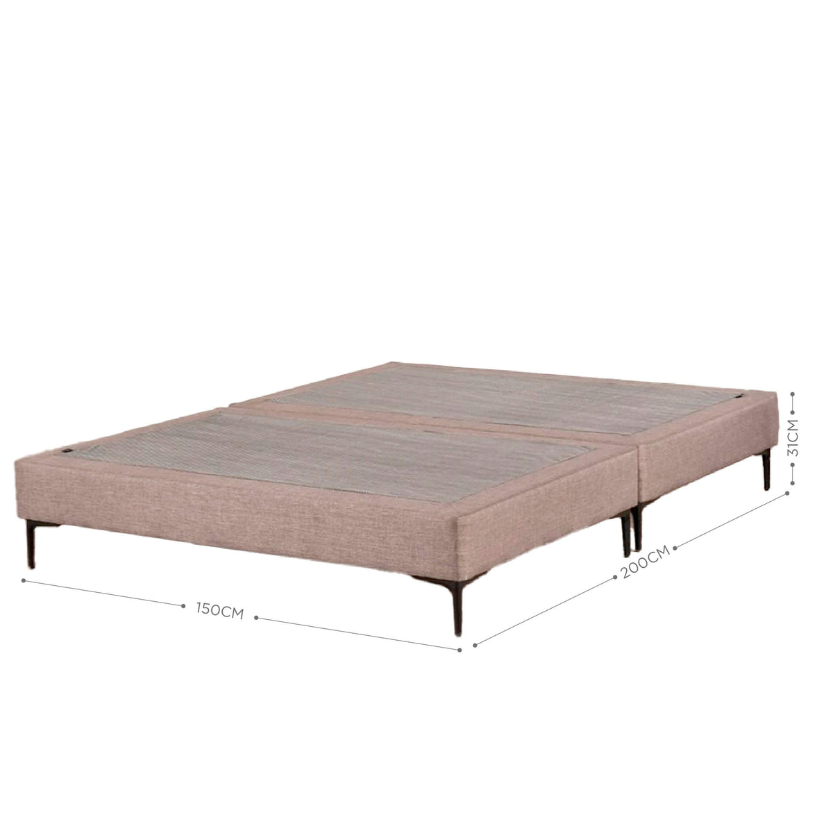 Base Europea 2 Plazas 150x200cm Taupe