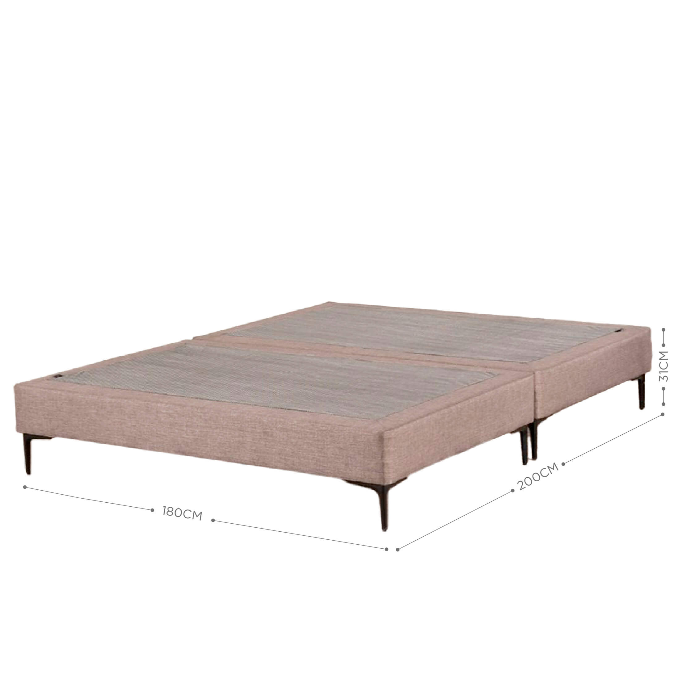 Base Europea King 180x200cm Taupe