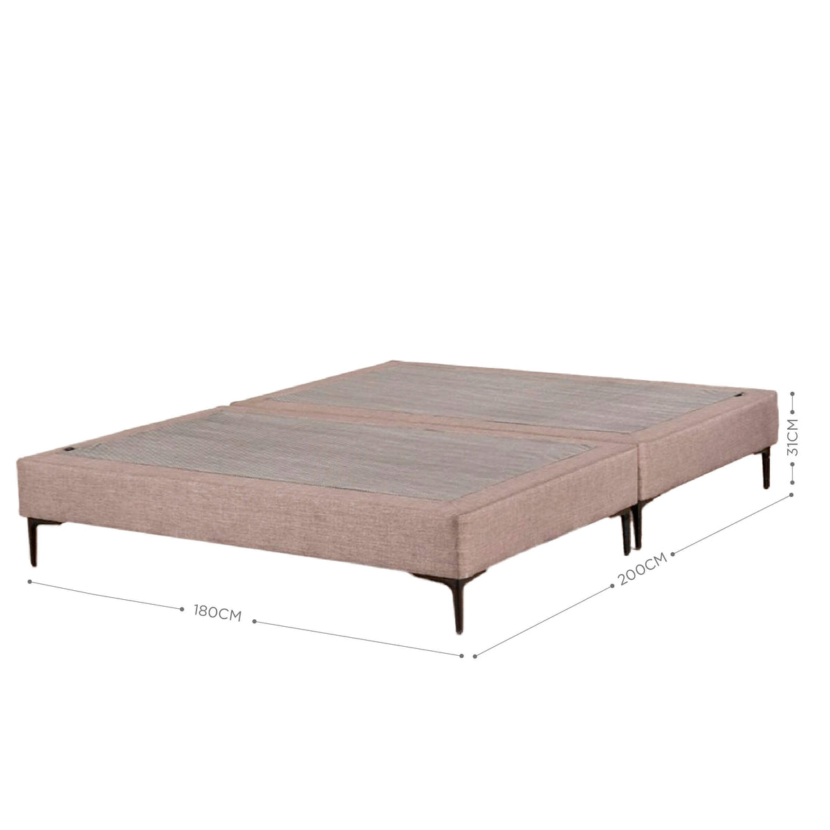 Base Europea King 180x200cm Taupe