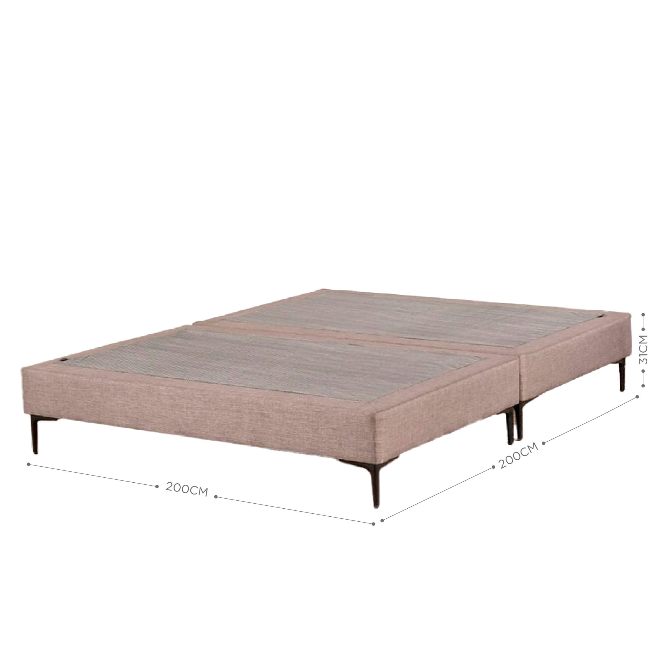 Base Europea Super King 200x200cm Taupe