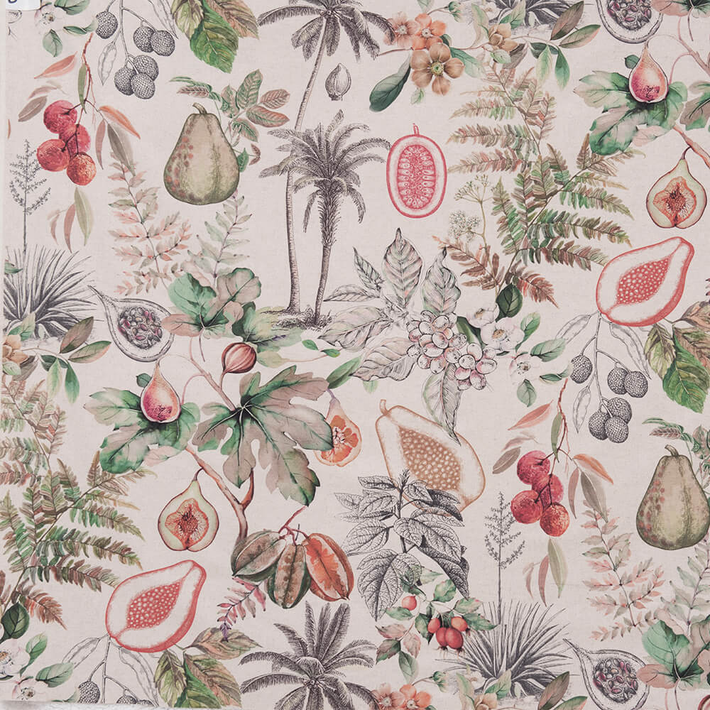 Algodón Simple Estampado Bora Natural