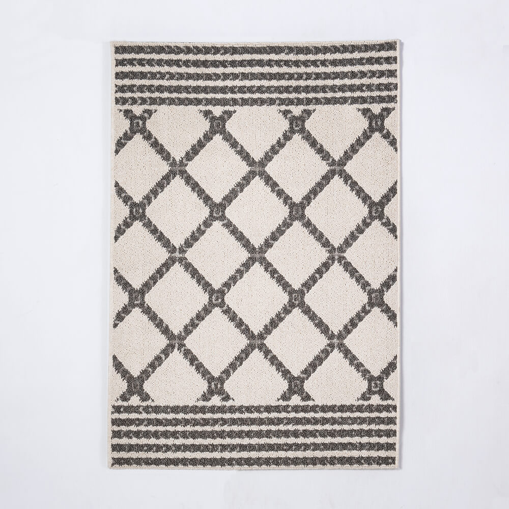 Alfombra Issey Crudo/Negro