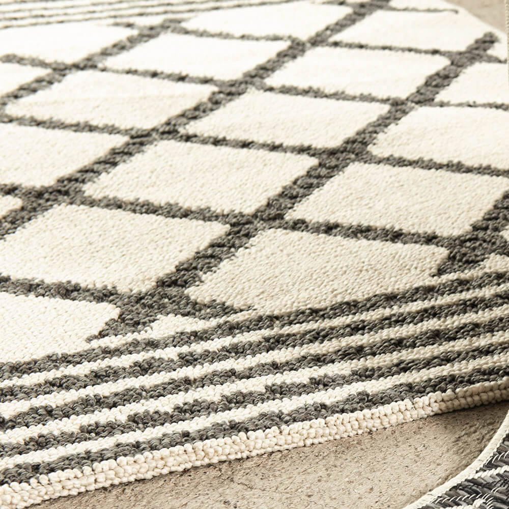 Alfombra Issey Crudo/Negro