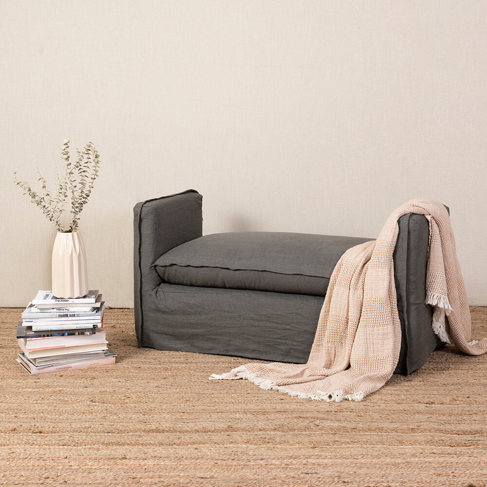 Banqueta Dominga Lino Gris