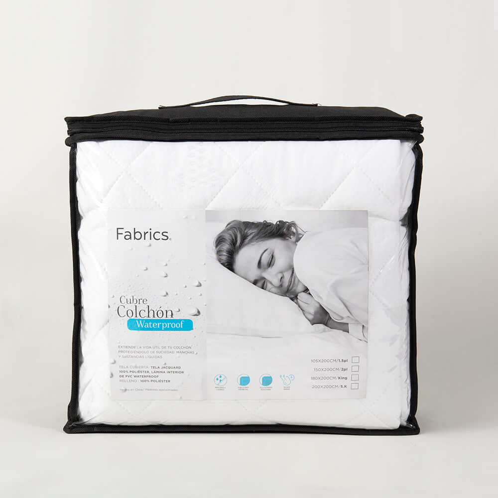 Cubrecolchón Waterproof 1 Plaza Blanco