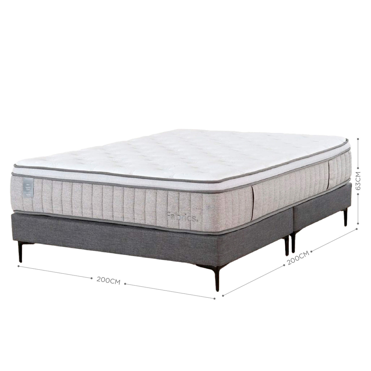 Cama Hybrid Cool Super King 200x200cm Gris