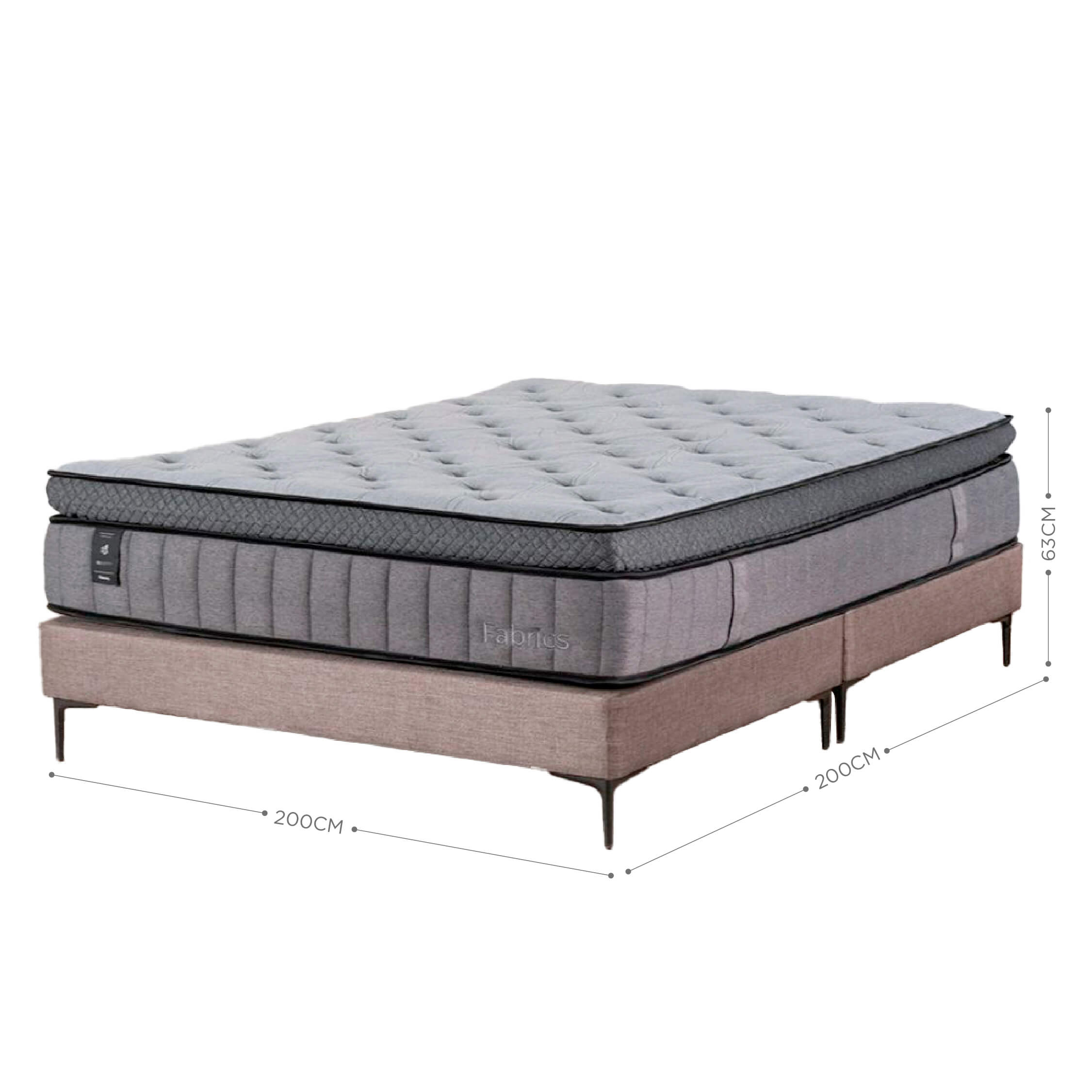 Cama Identity Super King 200x200cm Taupe