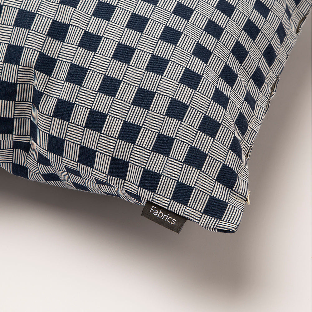 Cojín Outdoor Cuadritos 45x45cm Azul