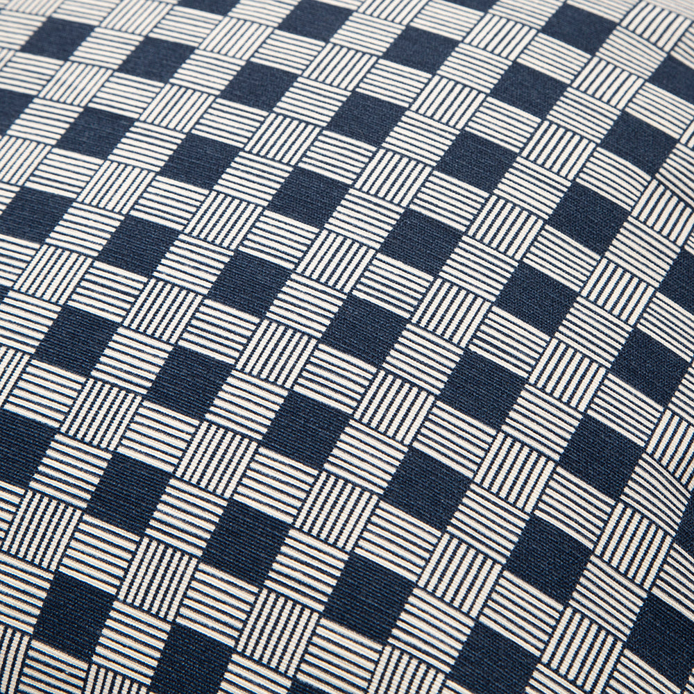 Cojín Outdoor Cuadritos 45x45cm Azul