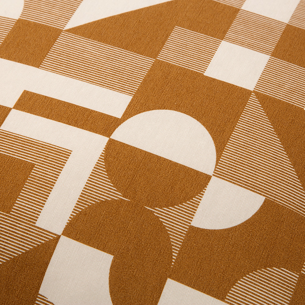 Cojín Outdoor Geométrico 45x45cm Ocre