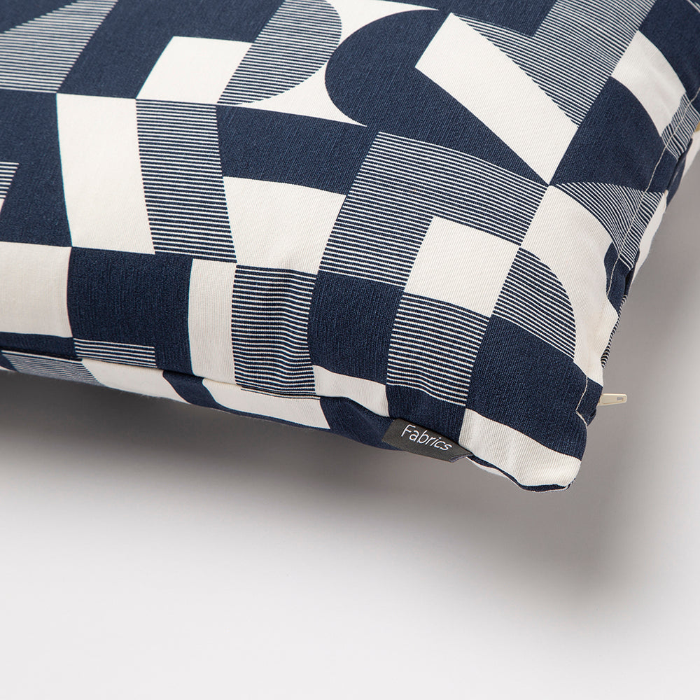 Cojín Outdoor Geométrico 45x45cm Azul