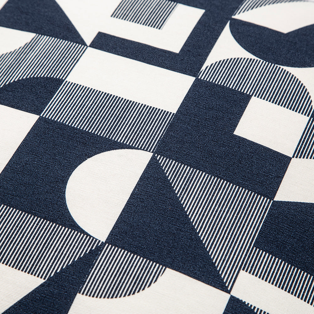 Cojín Outdoor Geométrico 45x45cm Azul