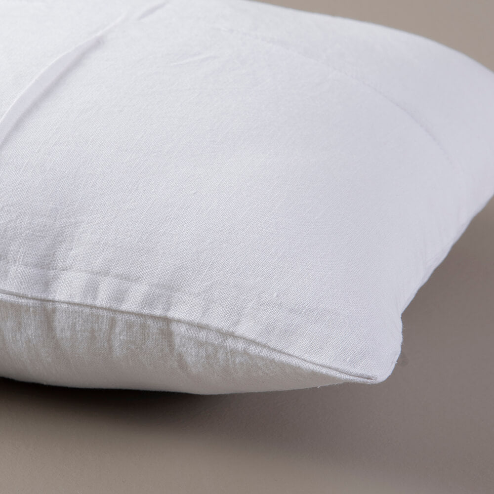 Cojín Lino Alforza 45x45cm Blanco