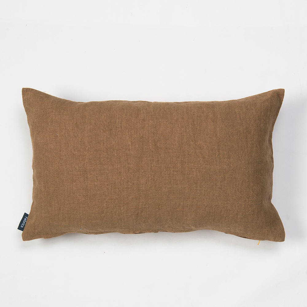 Cojín Lino Alforza 30x50cm Ocre