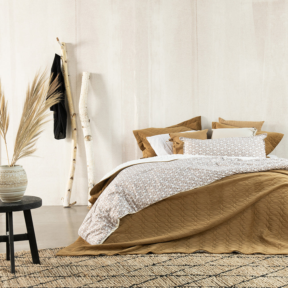 Piecera Velvet Estampada Solei 90x230cm Crudo