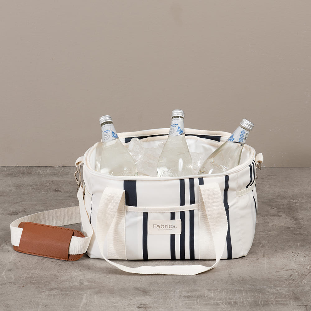 Cooler Tela Azul Rayas 14 Litros