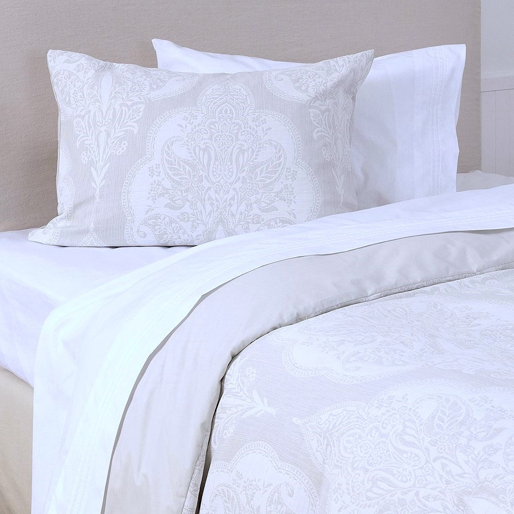 Funda Plumón Jacquard 1.5 Plazas Perla